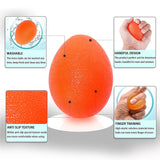 Stress Ball Finger Grip Strengthening - Set of 5 Egg Squeeze Balls with Soft Medium Firm Exercise Balls Hand Therapy