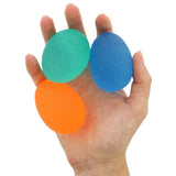 Stress Ball Finger Grip Strengthening - Set of 5 Egg Squeeze Balls with Soft Medium Firm Exercise Balls Hand Therapy