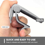 Quick Change Guitar Capo Acoustic Clip Guitar Clamp Fret Electric Silver