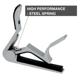 Quick Change Guitar Capo Acoustic Clip Guitar Clamp Fret Electric Silver