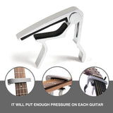 Quick Change Guitar Capo Acoustic Clip Guitar Clamp Fret Electric Silver