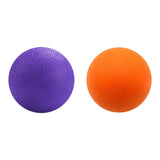 Single Lacrosse Ball Body Massage Ball - Set of 2 Myofascial Release Muscle Relief Yoga Gym Fitness Exercise Ball