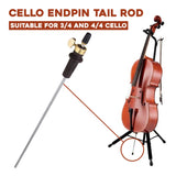 Cello Endpin Support Rod Adjustable Stainless Steel Tail Rod Stand