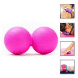 Lacrosse Body Massage Ball - Set of 2 Single & Double Peanut Balls For Myofascial Release Therapy Muscle Relief Yoga Exercise