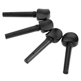 Violin Tuning Pegs with Fish Eye Set of 4 Black Ebony Wood for 4/4