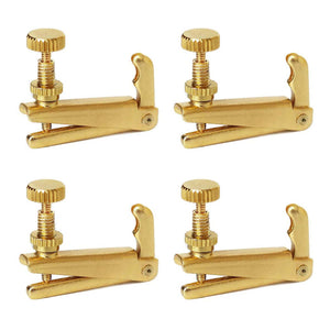 Violin Fine Tuners - 4 pcs Gold String Adjusters for 3/4 & 4/4 Fiddle