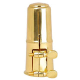 Saxophone Alto Mouthpiece Kit with Cap and Ligature Gold Metal