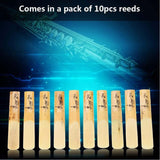 Soprano Saxophone Reeds 2.5 with case - 10 pcs Sax Reeds Replacement